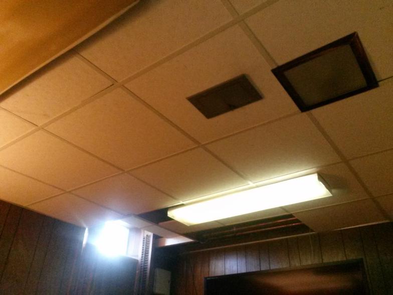 asbestos ceiling panel